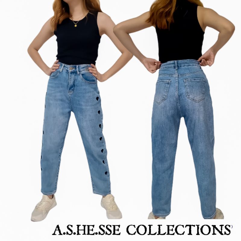 MOM JEANS (HIGH WAIST) | Shopee Philippines