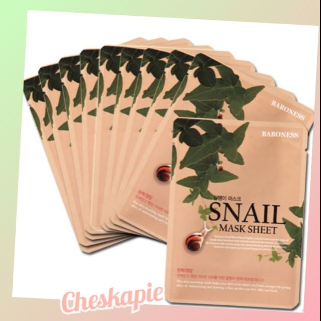 Snail Mucus Mask Sheet Baroness Shopee Philippines