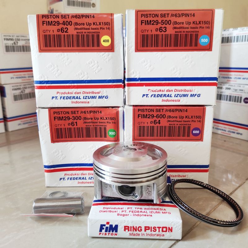 Piston Kit FIM KLX FIM29 61 62 63 64 Pin 14 PnP Vario Verza MP Mono Shopee Philippines