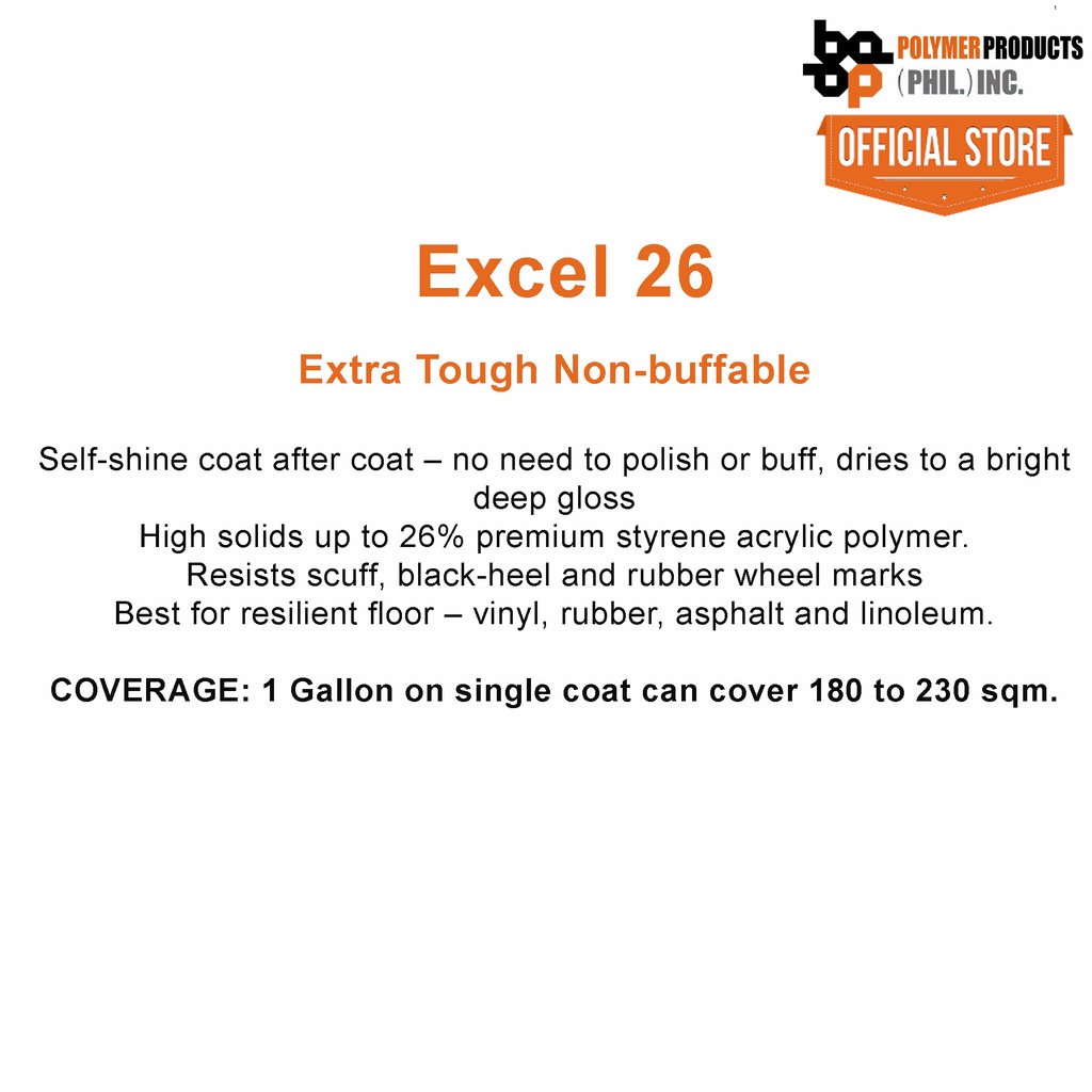 Polymer Excel 26 Extra Tough Non-buffable | Shopee Philippines