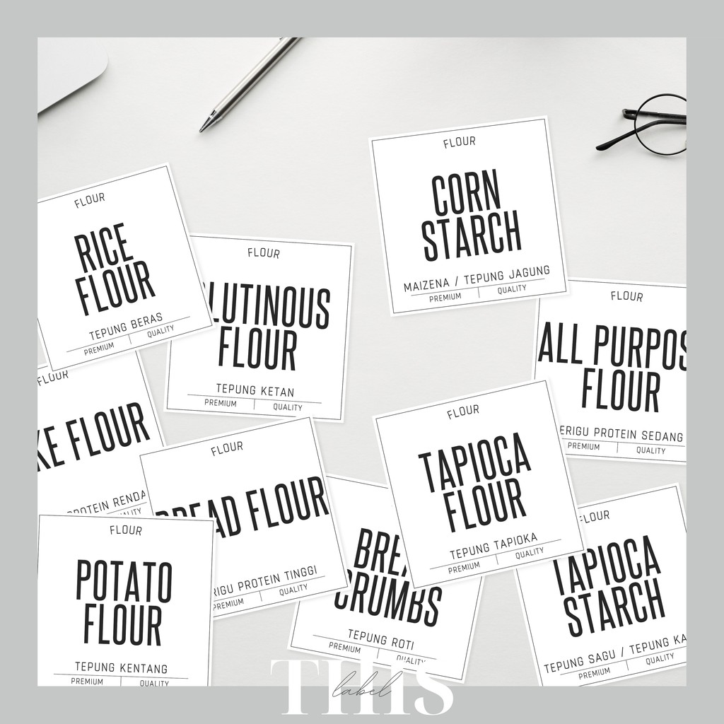 Pack of 10 Waterproof FLOUR Label Stickers | Shopee Philippines