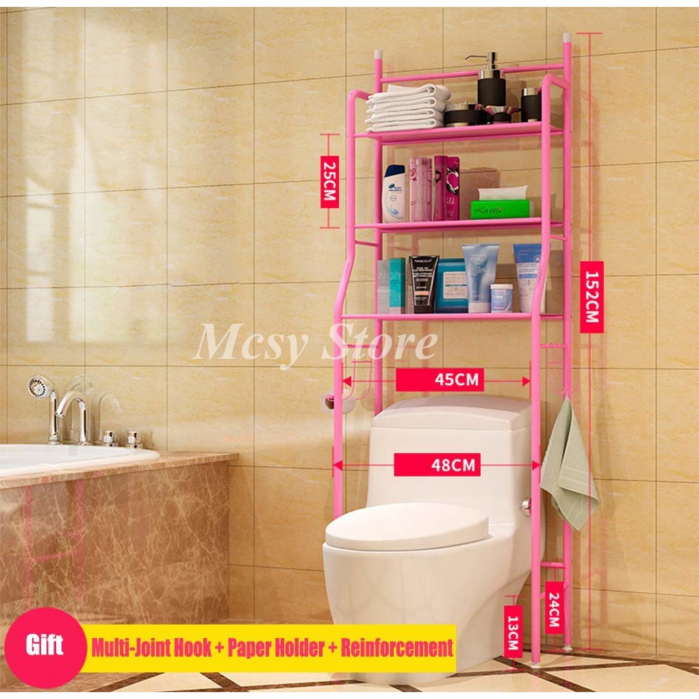 3Tier Bathroom Space Saver Toilet Shelf Rack Storage Bathroom Shelf