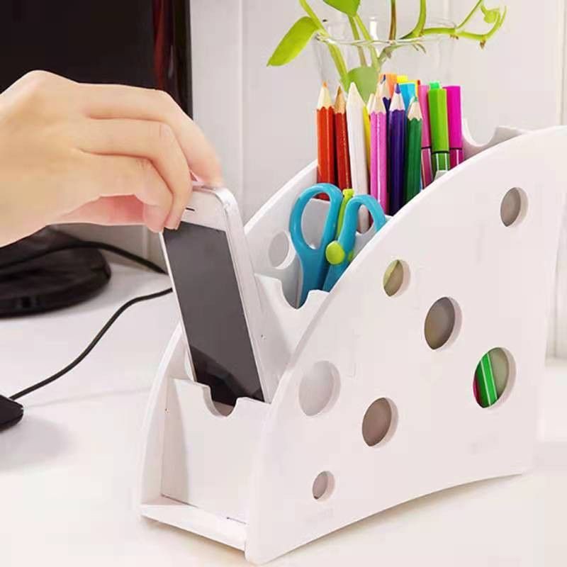 Creative Wood Mobile Phone Holder Remote Control Holder Storage Box