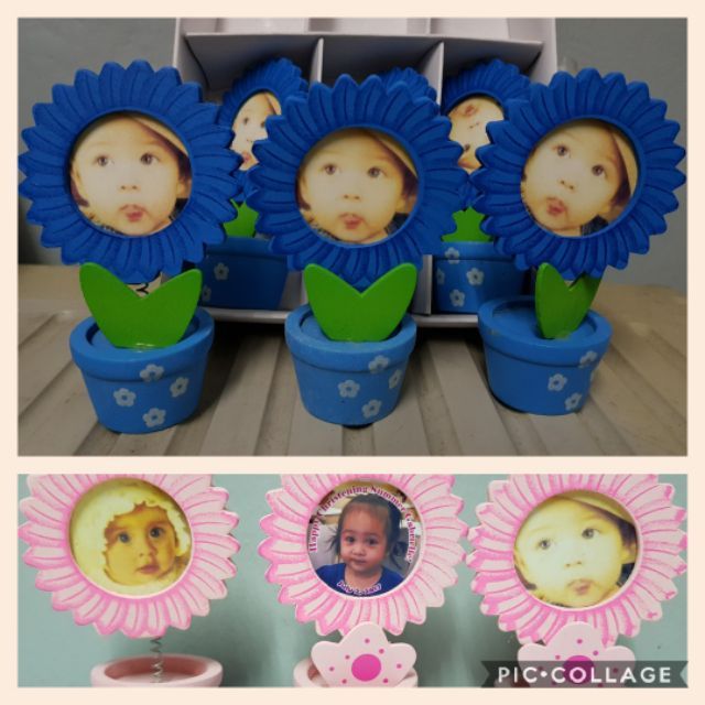 FLOWER POT FRAME SOUVENIR (PINK or BLUE) Shopee Philippines