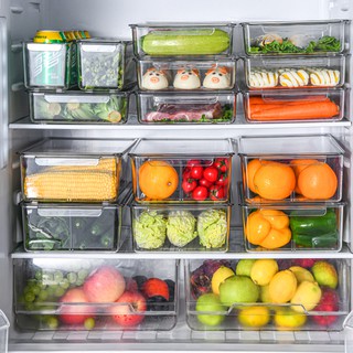 Sanno Fridge Food Storage Containers Produce Saver FreshWorks Produce - Stackable Refrigerator Kitchen Organizer Keeper, Food Storage Container Bin