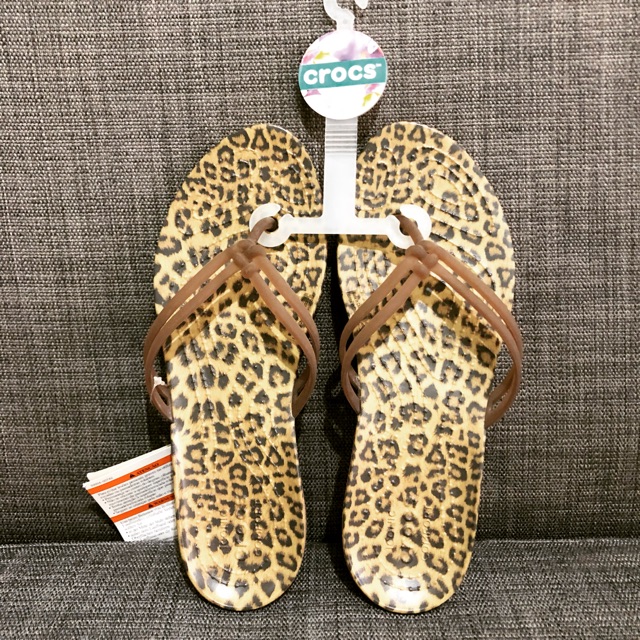 Authentic CROCS ISABELLA flip flop leopard print Shopee Philippines