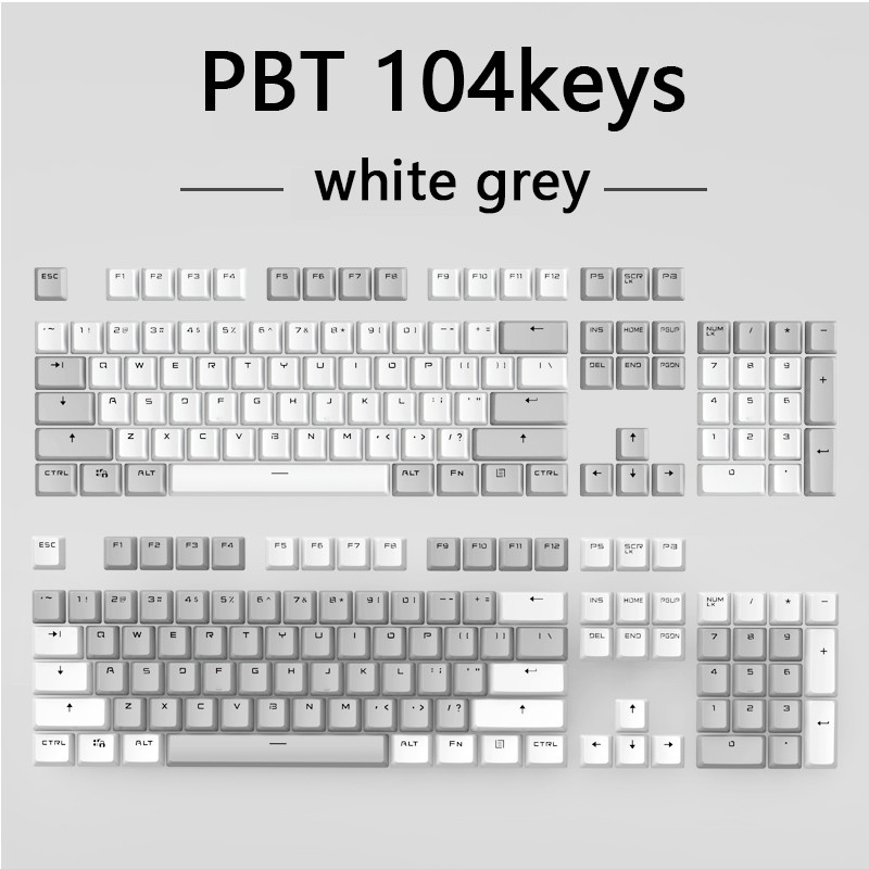 PBT Translucent Backlight Keycaps 104 Keys Mechanical Keyboard Key Cap ...