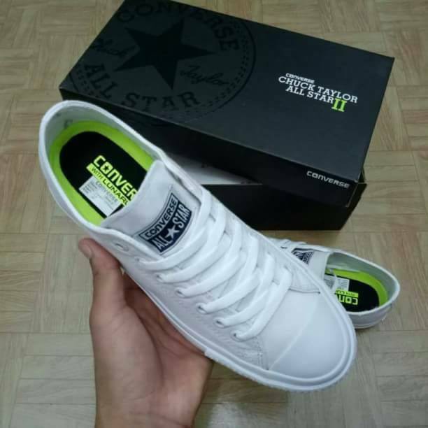 converse lunarlon all white