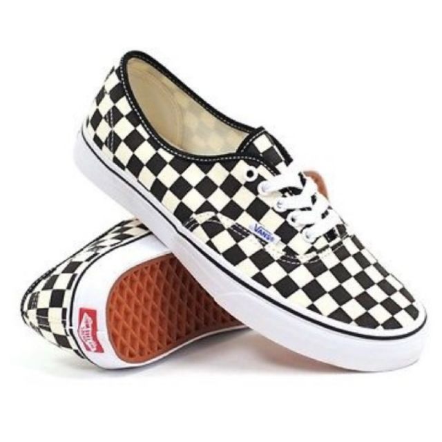 Black and white 2025 checkered authentic vans