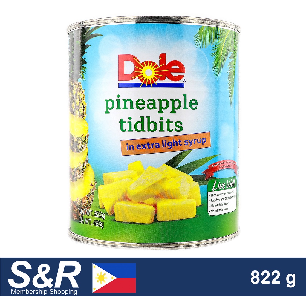 Dole Pineapple Tidbits in Extra Light Syrup 822g Shopee Philippines