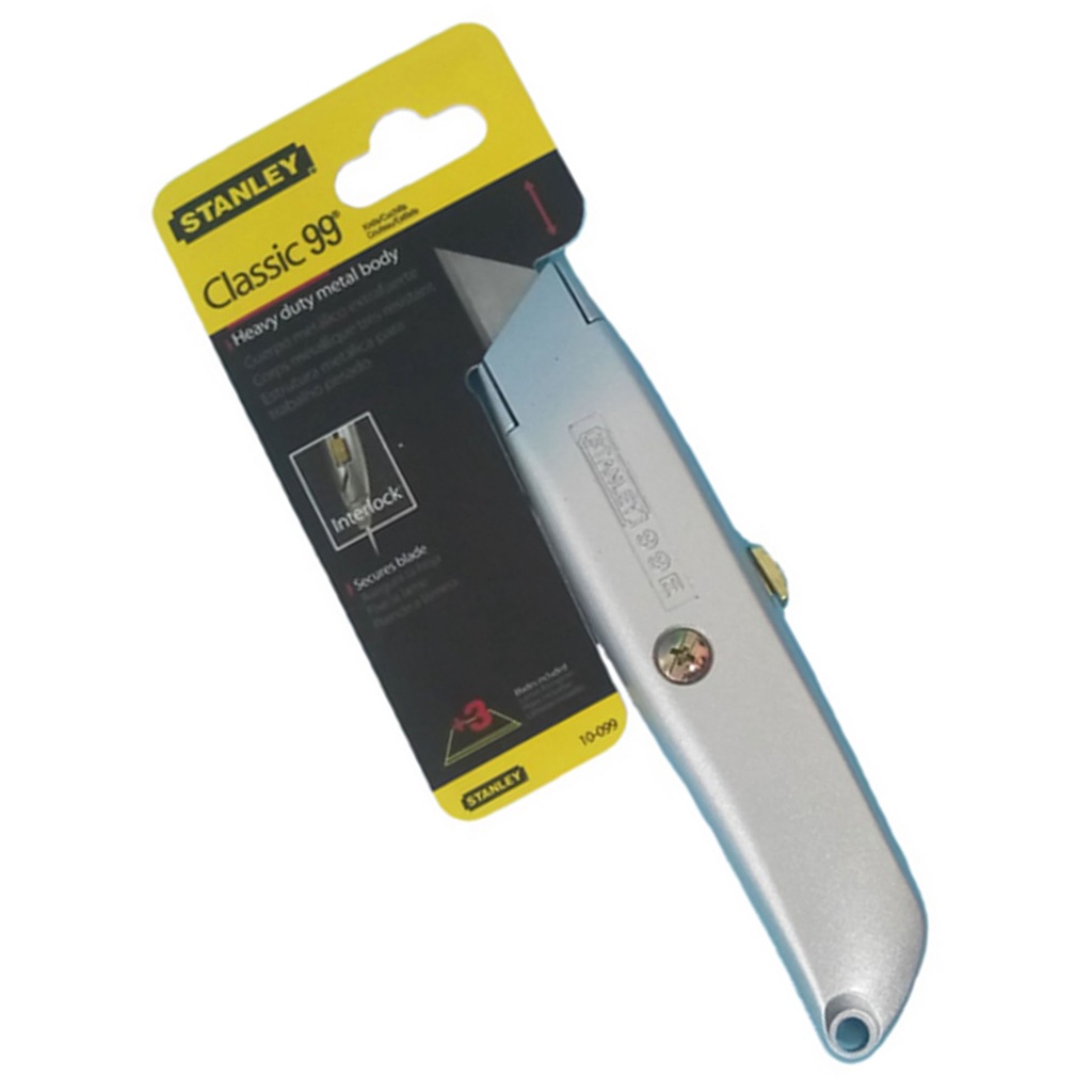 STANLEY CUTTER KNIFE WITH HANDLE CLASSIC 99 PART NO. 10-099 HEAVY DUTY ...