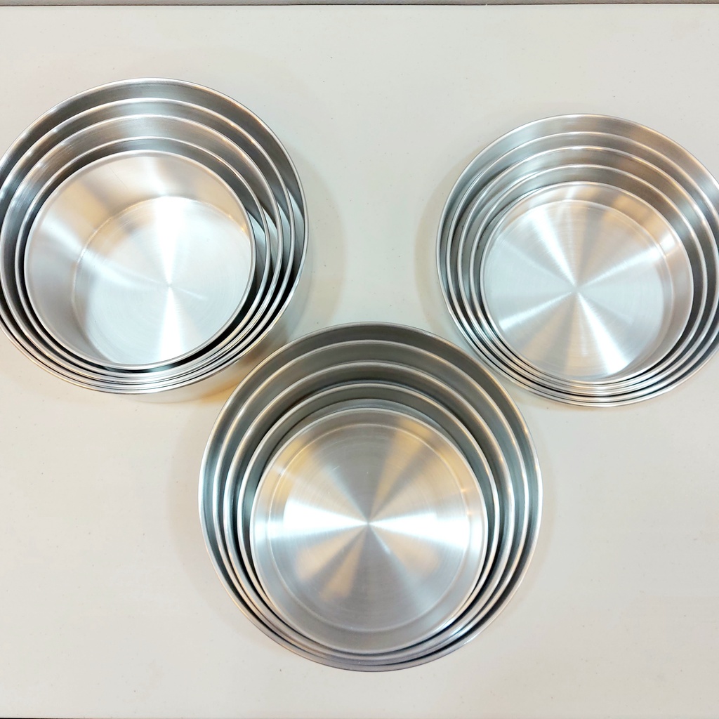 Royal Crown Aluminum Round Baking Pan 2" HEIGHT Cake Pan Pie Pan Mura