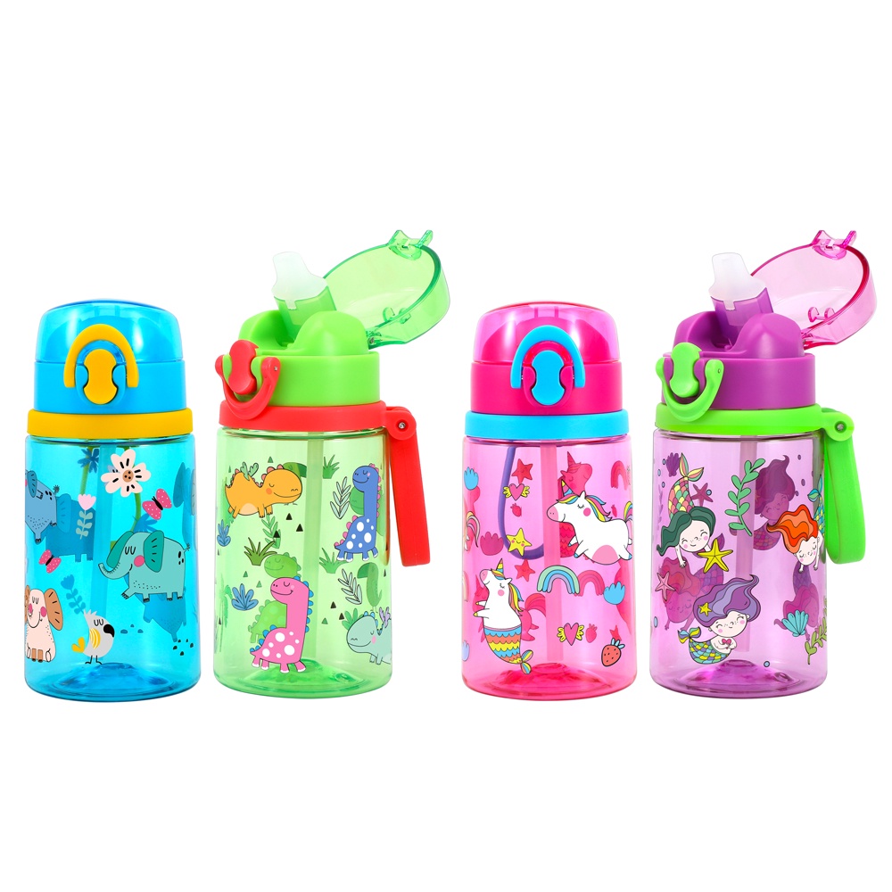 [2-packs ] water bottle with straw kids water bottle with straw water ...