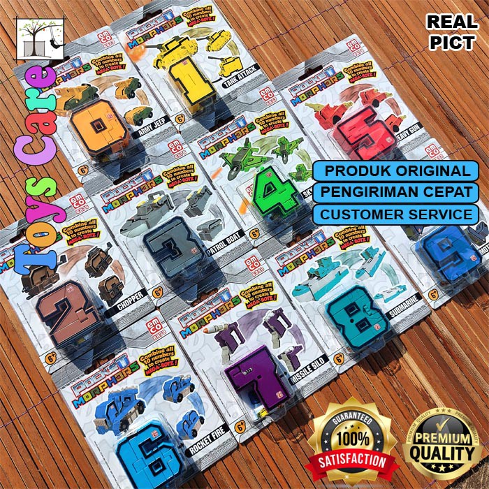 TRANSFORMERS POCKET MORPHER MORPHERS NUMBER SET 0 - 9 ORIGINAL EMCO ...
