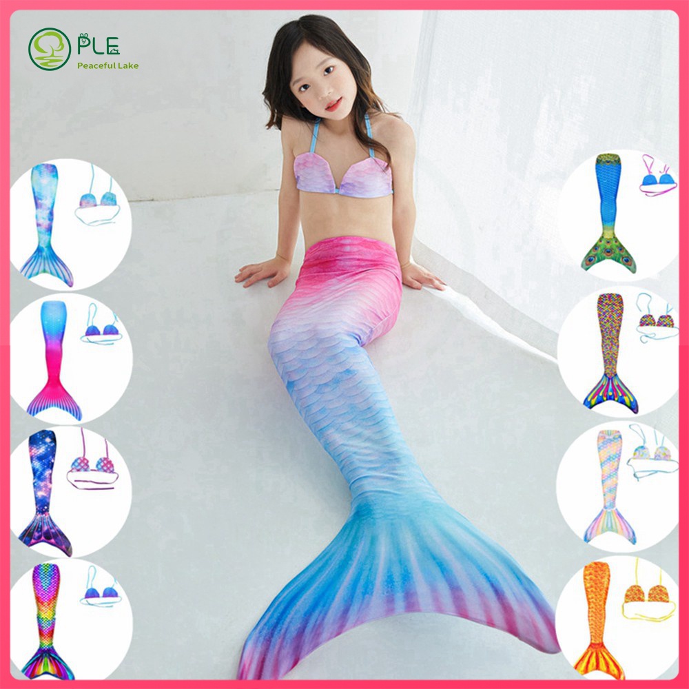 【COD】 Parent-Child Swimwear Children's Mermaid Tail Swimming Suit Baby ...