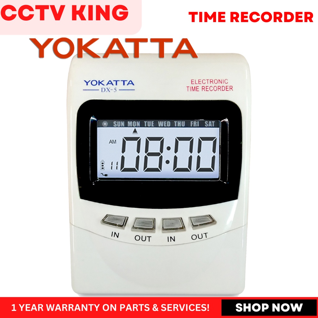 Compact Electronic Bundy Clock YOKATTA DX5 Time Attendance Keeper
