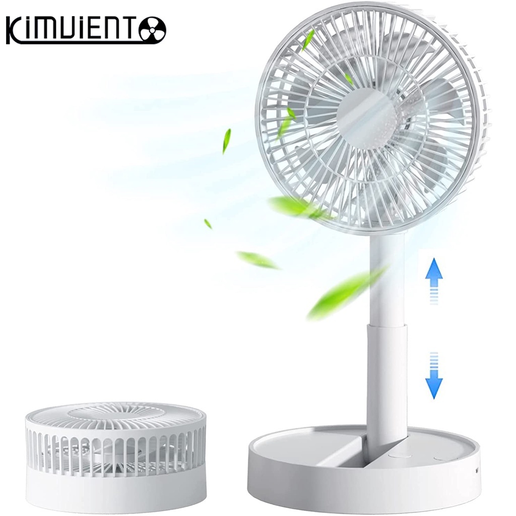 Kimviento Folding Fan Potable 8 Inch 3600mAh USB Rechargeable Mini Fans ...