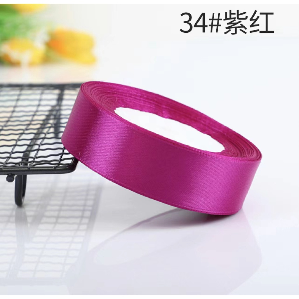 25Yards/Roll 2.5cm Satin Ribbon for Gift packaging and DIY decorations ...