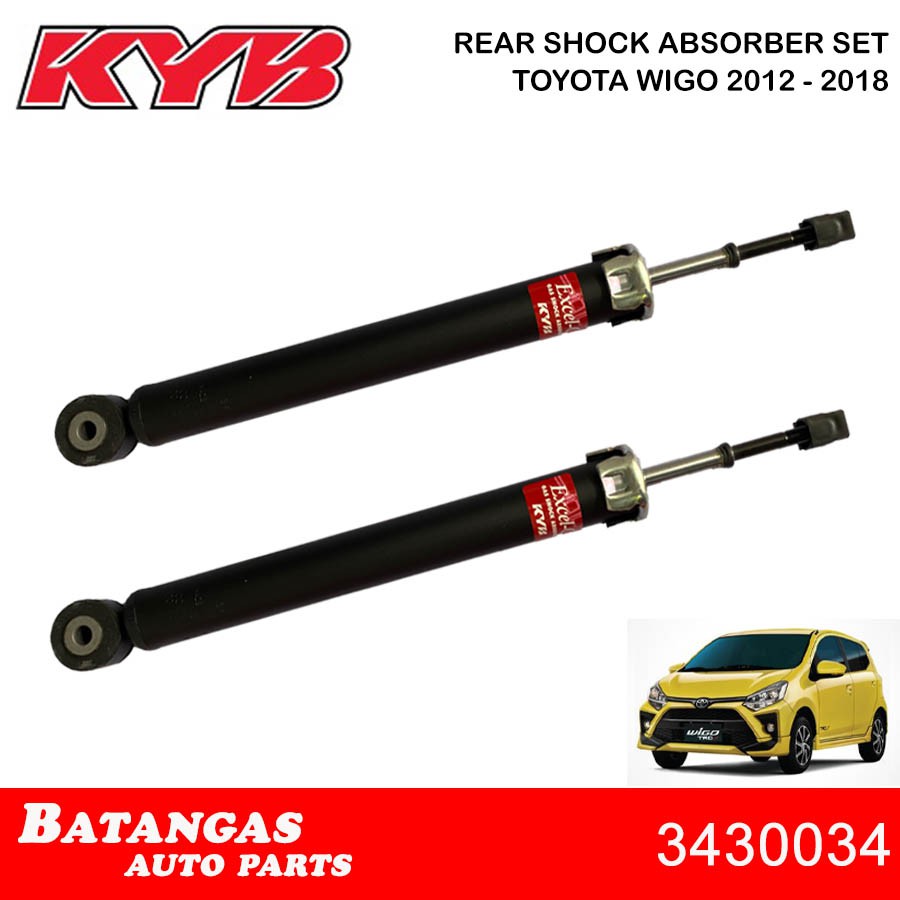 KYB REAR SHOCK ABSORBER (SET) For Toyota Wigo 20122022 3430034