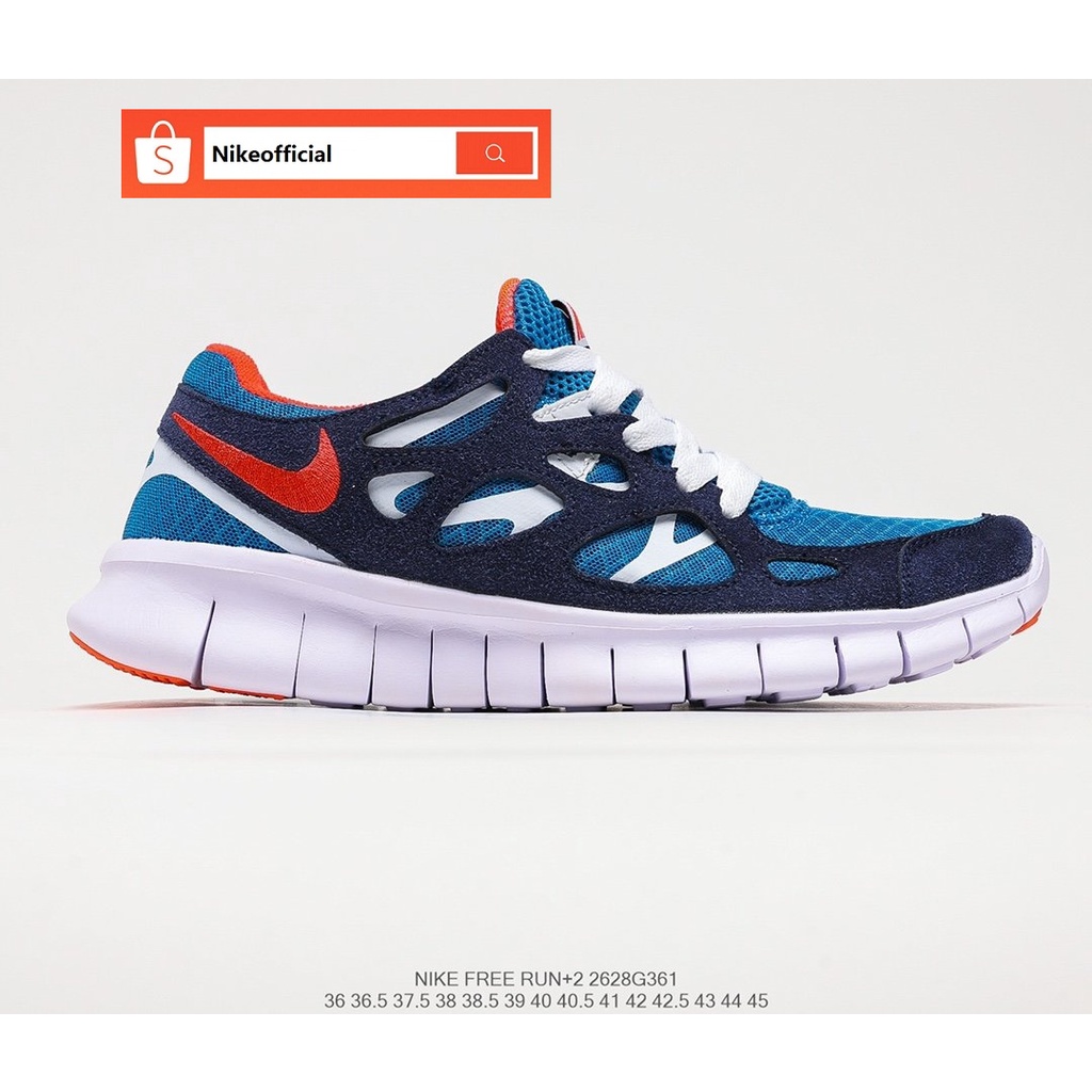 100 Original Nike Free Run 2 Blue Air Cushion Casual Running Shoes For Men Women Shopee Philippines