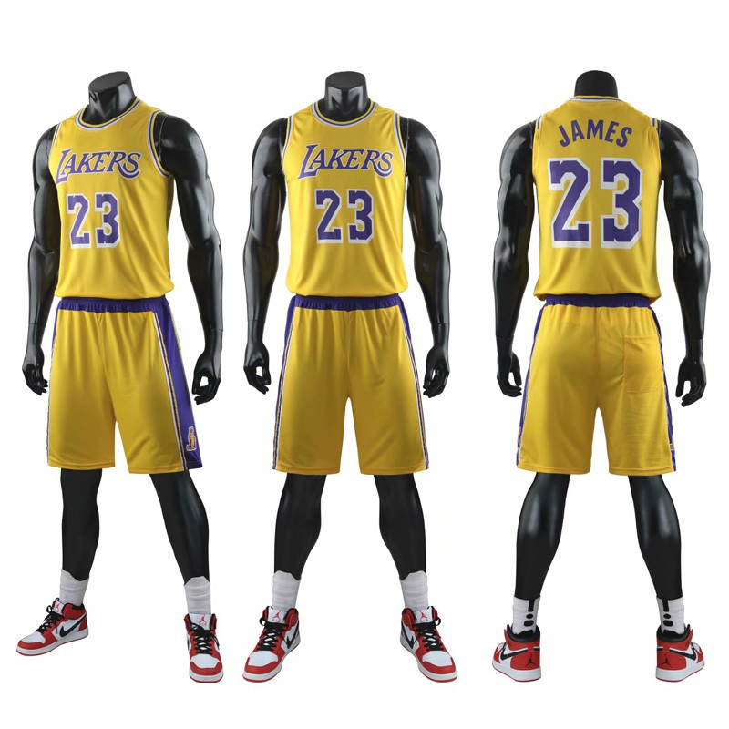 Cosplayshow Lakers Basketball Jersey Number 6 LeBron James Man 2 Pieces Short Sleeve for Adults and Kids 2023