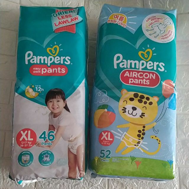 PAMPERS Aircon Pants diaper bundle 52+46pcs (NO Pororo) Shopee