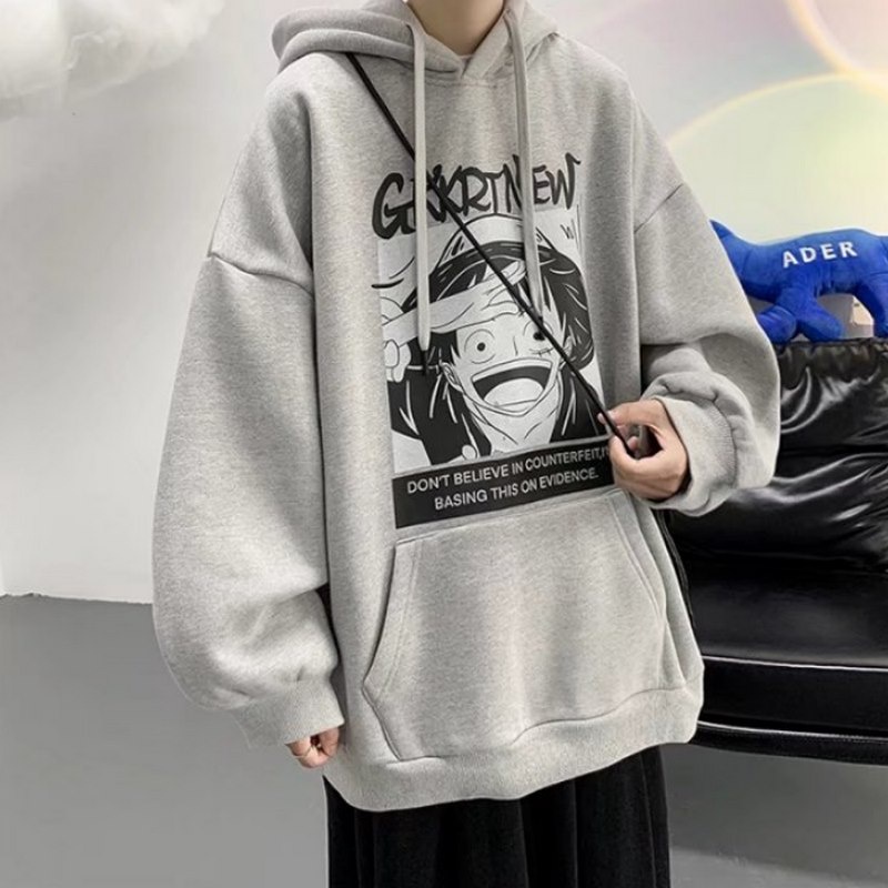 Unisex Anime Hoodie Jacket For Men And Women Oversized One Piece