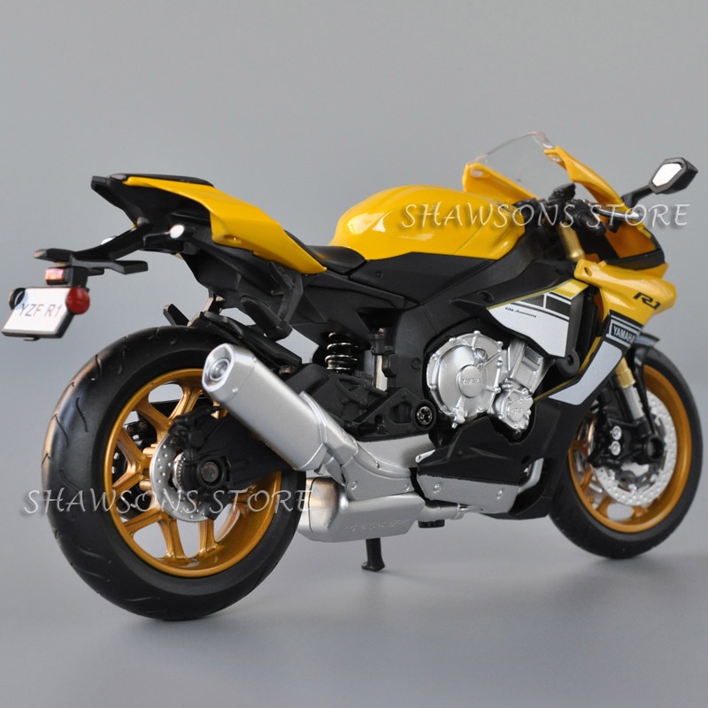 1:12 Scale Diecast Motorcycle Model Toys Yamaha YZF R1 Sports Bike ...