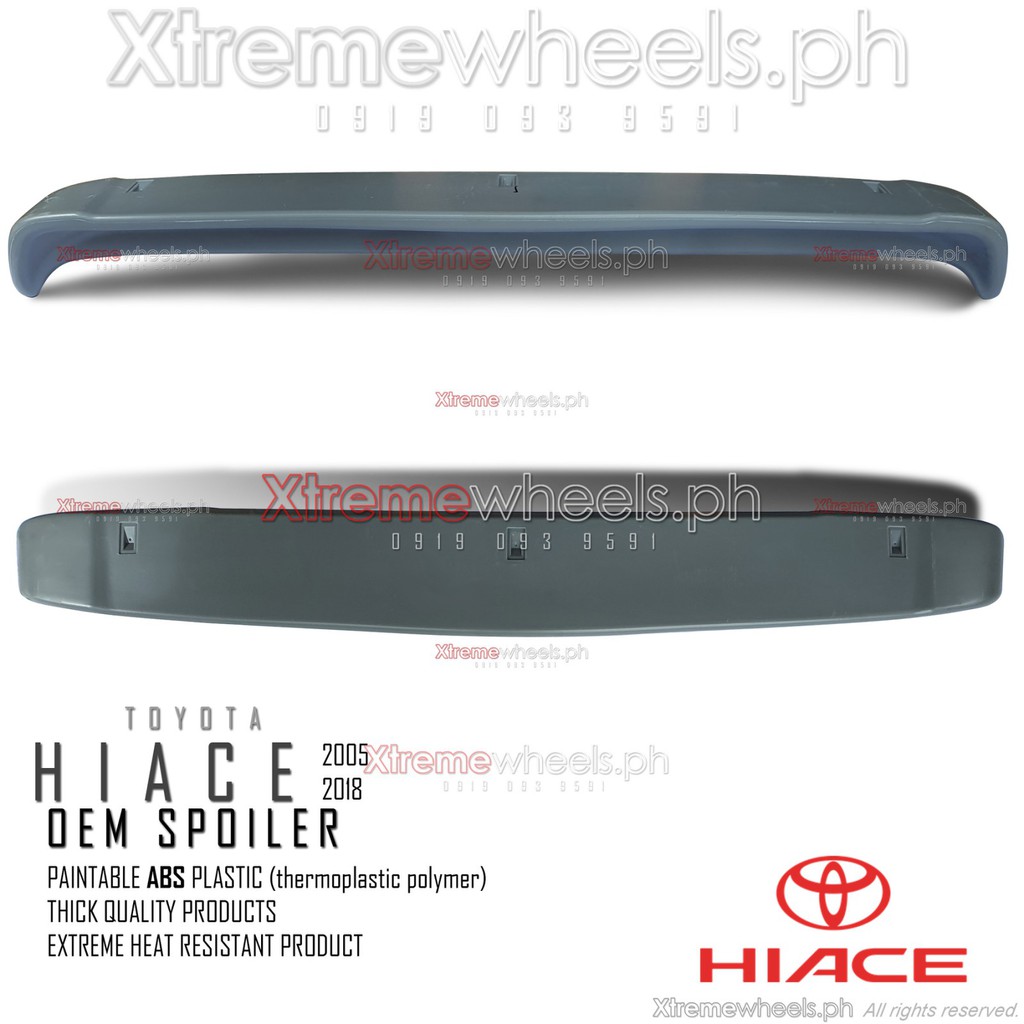 HIACE GL 2005 - 2018 Thailand Made No Paint Rear Spoiler ( UNPAINTED ...