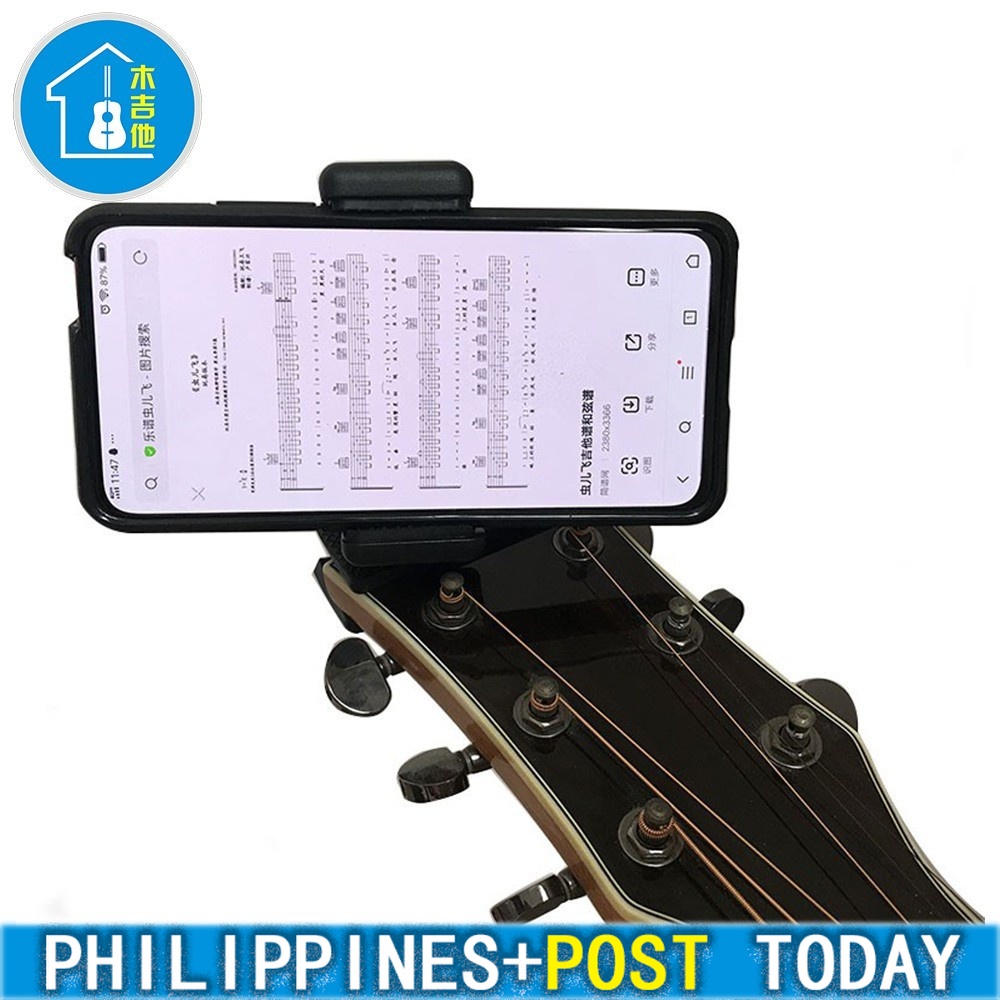 Guitar Head Clip Mobile Phone Holder Live Broadcast Bracket Stand