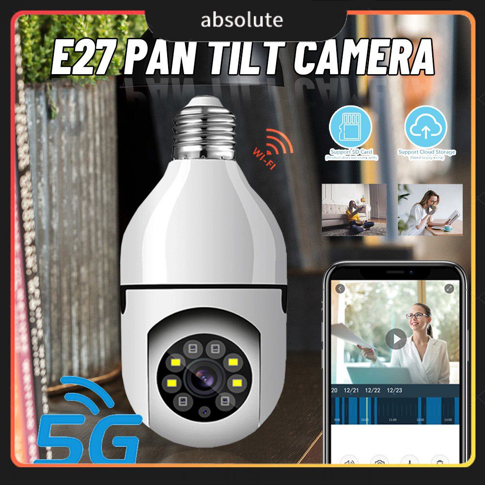 1080p Hd E27 Bulb Camera Cctv Wifi Camera Motion Detection 360 Degree ...