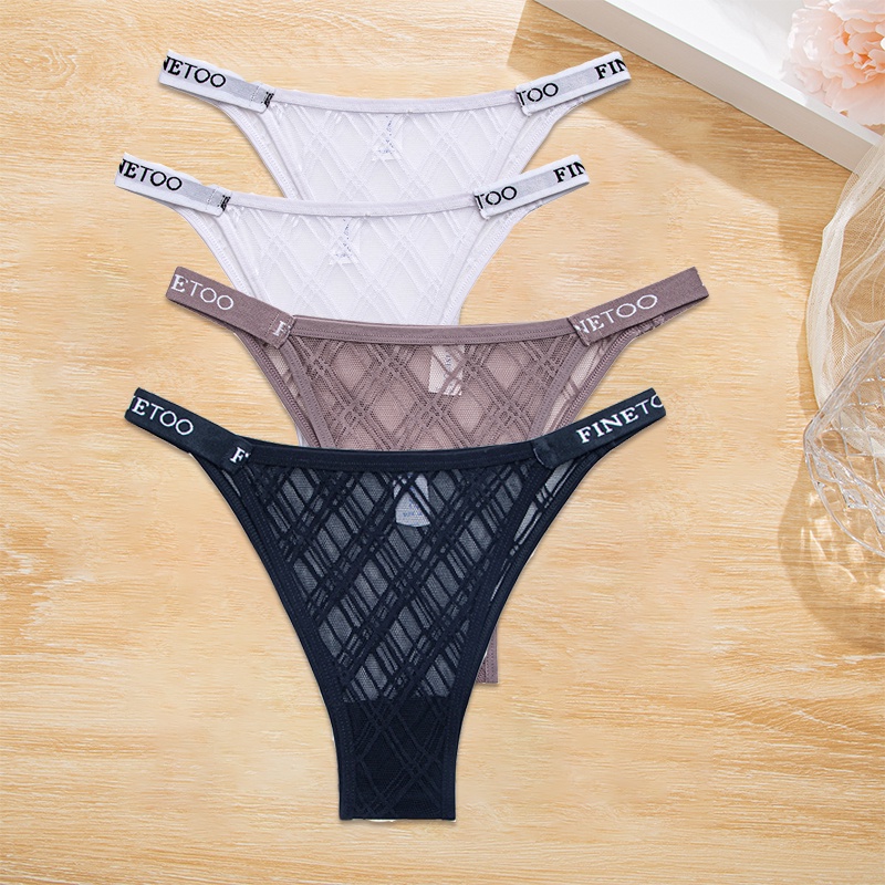 Finetoo Women's Lace Lingerie Panties Mesh G-String Underpants Sexy ...