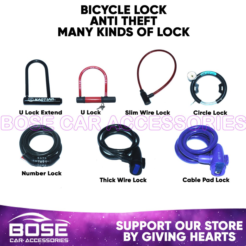 Many Kinds of Bicycle Motorcycle Lock Security Lock Heavy Duty Motorcycle Anti Theft Lock ASSORTED Shopee Philippines