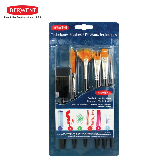 Derwent 6 TECHNIQUES SET (TECHNIQUE BRUSH SET) Shopee Philippines