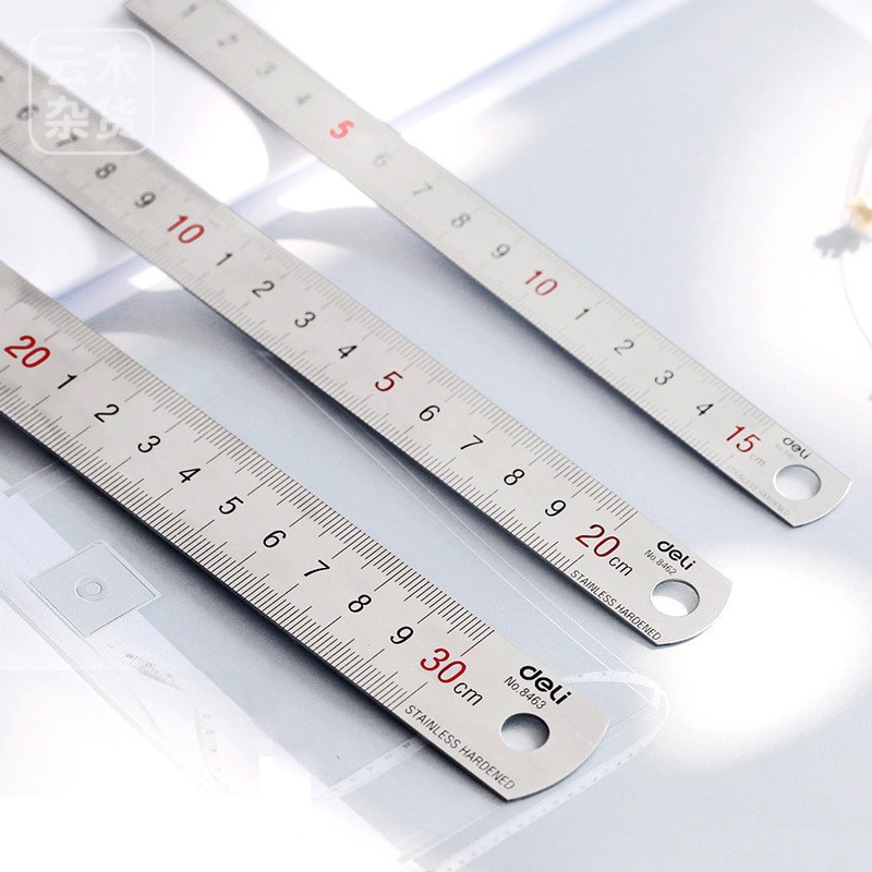 Jianwu 1 Pcs Silver 15 20 30cm High Quality Steel Metal Ruler 