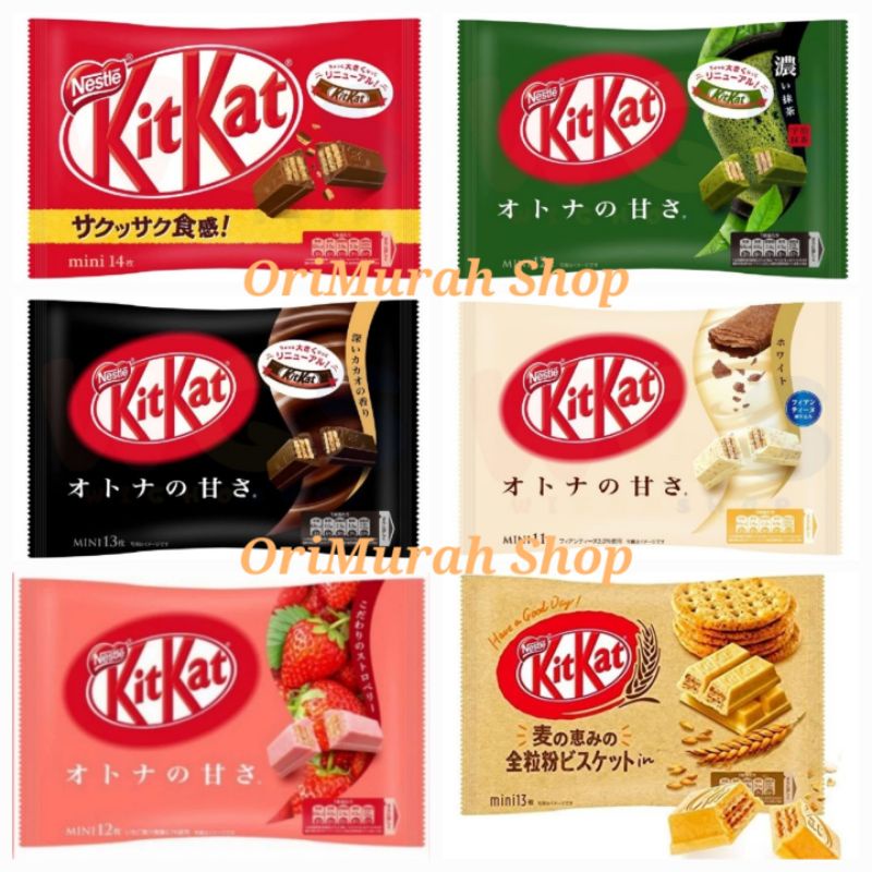 Kitkat Mini Japan Chocolate Nestle Kit Kat Mini Japan Matcha Green Tea Strawberry Original Milk 4411