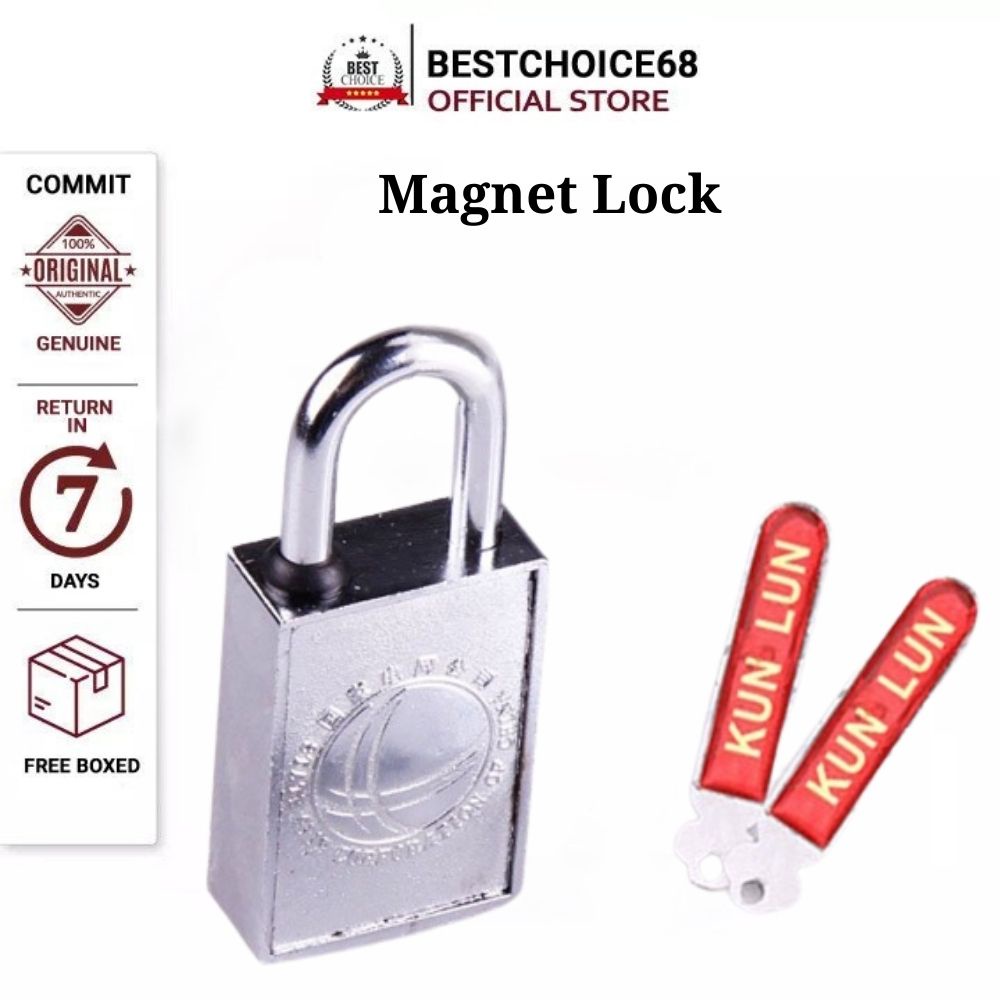 Kunlun lock 40mm Magnetic Padlock Keyless Padlock Anti-rust Lock ...