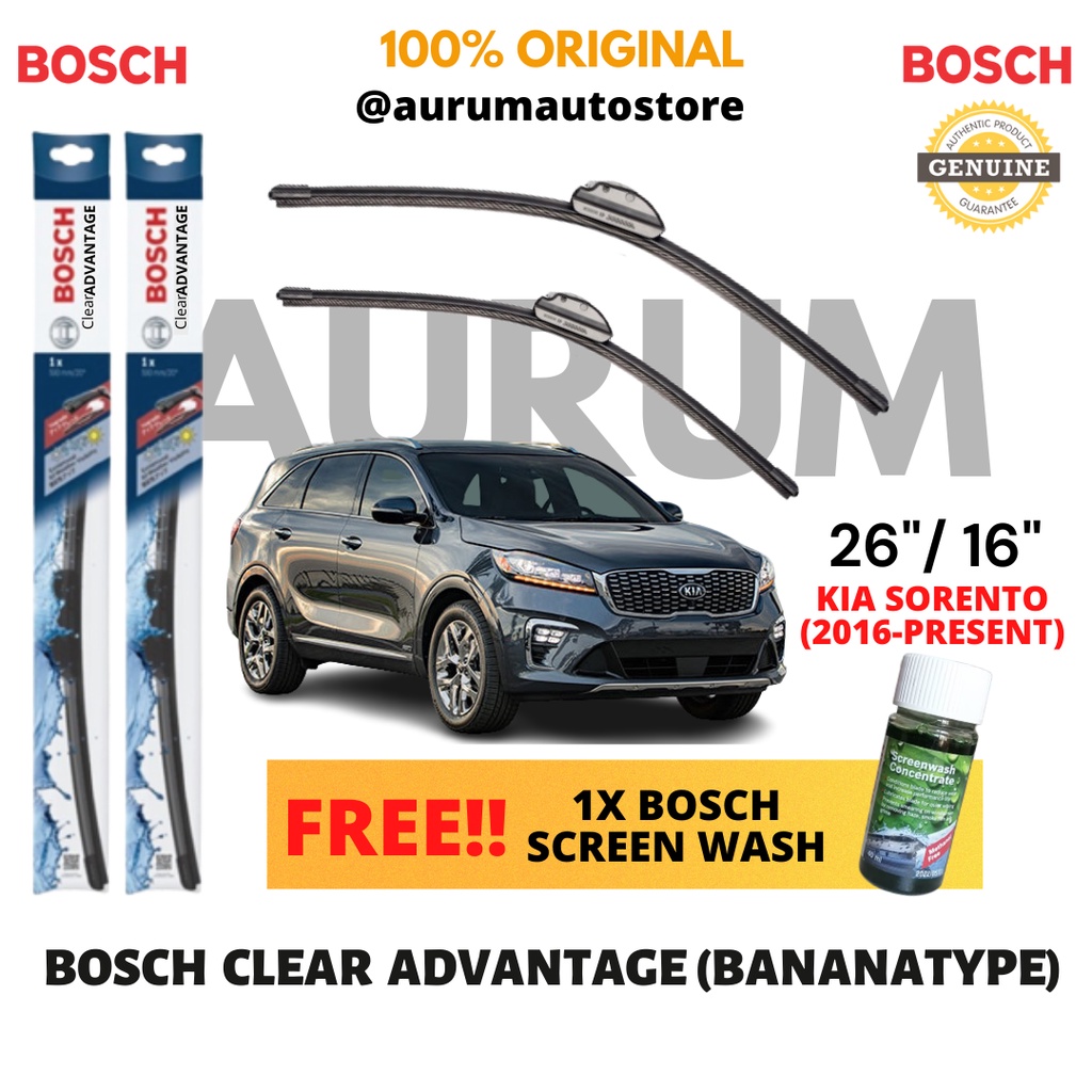 2017 Kia Sorento Wiper Blade Size