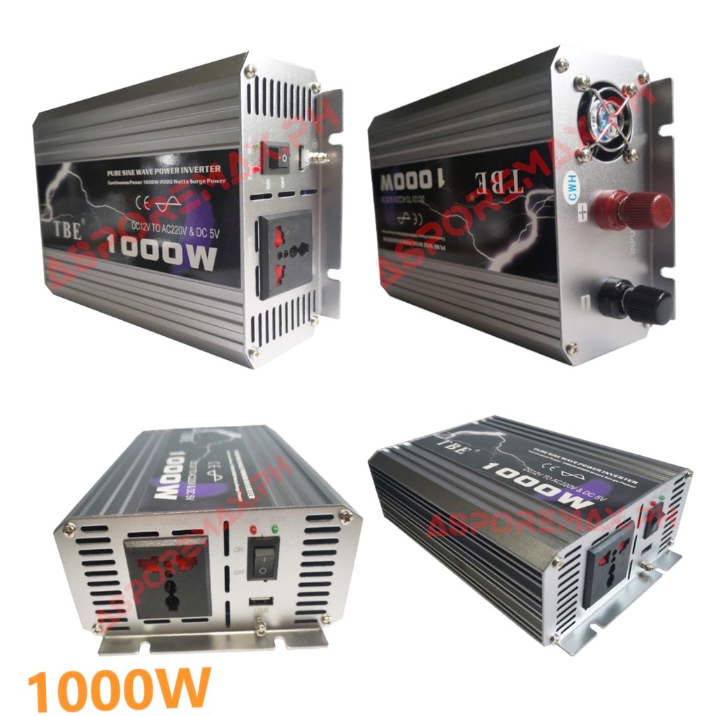 TBE PURESINE WAVE INVERTER 1000W 12V PURE SINE WAVE POWER INVERTER ...