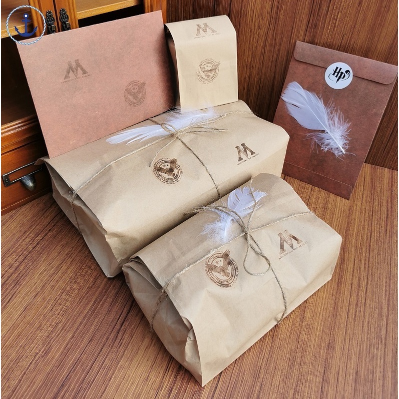 Harry Potter Kraft Paper Hedwig Magic Department Seal Hemp Rope Gift ...