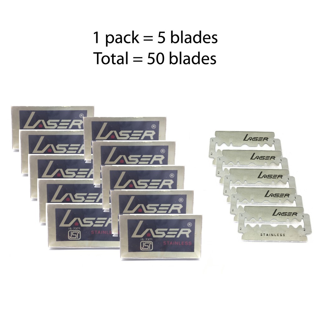 Laser Stainless Double Edge Razor Blades (10 Packs) | Shopee Philippines