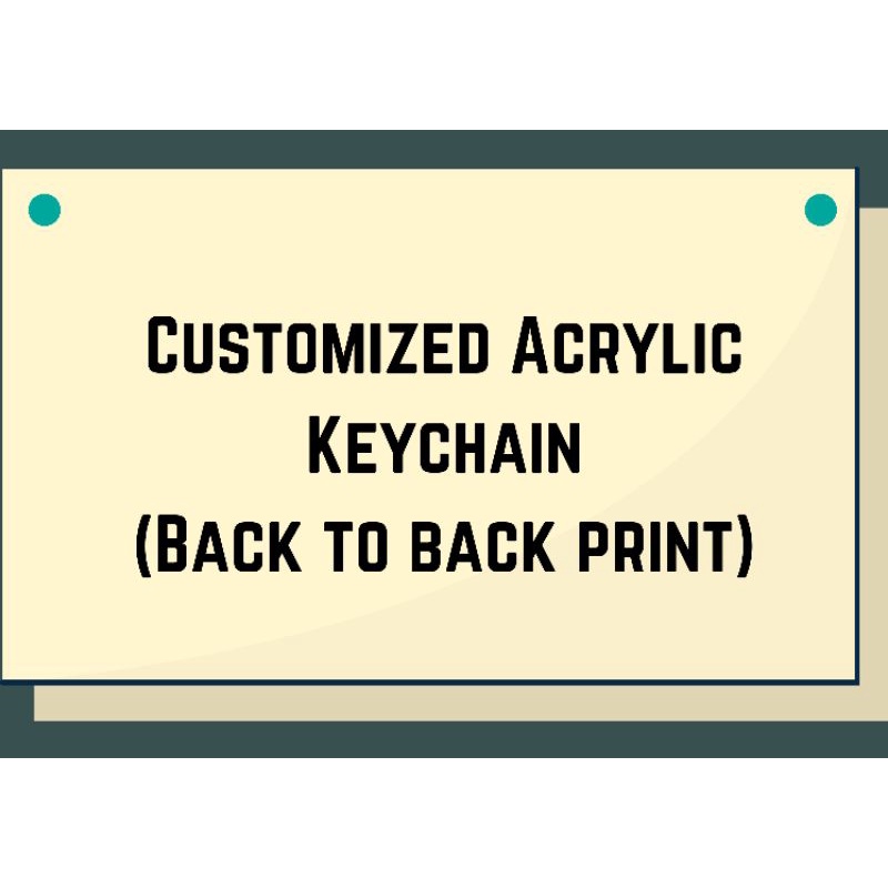 Customized Acrylic Keychain (Read Description) Shopee Philippines