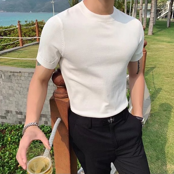 Men's Summer Ice Silk T-Shirt - Lightweight, Breathable Short Sleeve Sport Tee - View #6