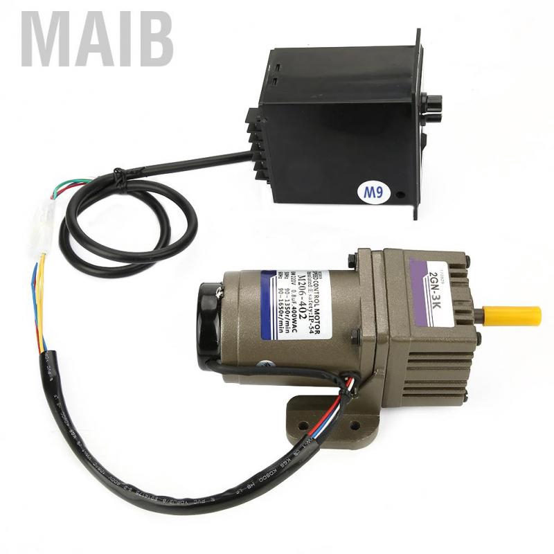 Hilitand Moteur à Engrenages AC 220V 6W - Moteur Asynchrone Monophasé Réglable 15K