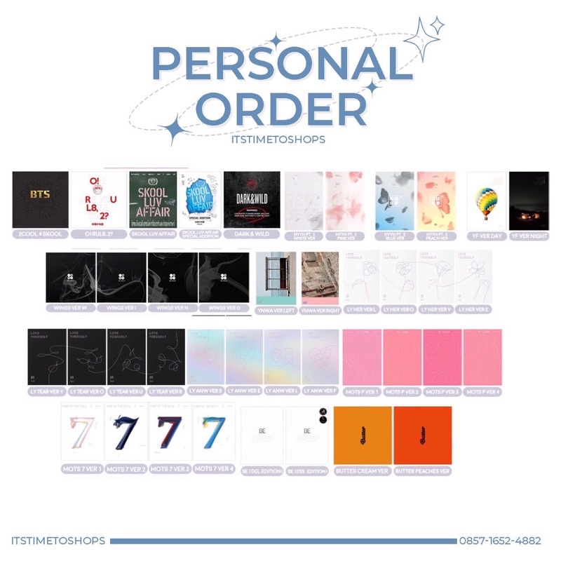 Personal order BTS by mytime130613_ | Shopee Philippines