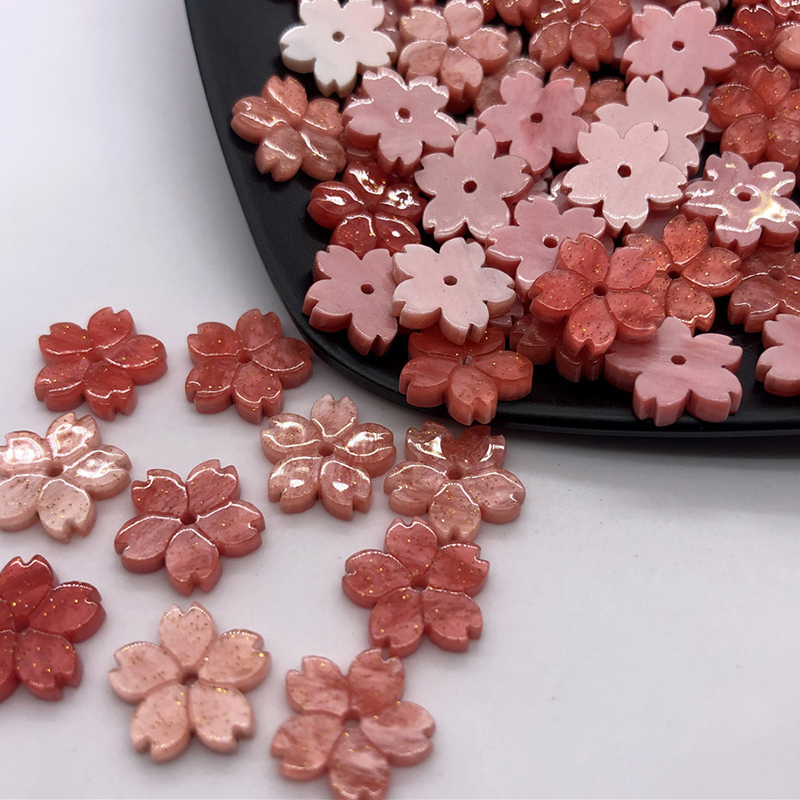 50PCS Fashion Imitation Shell Flower Beads DIY Handmade Material