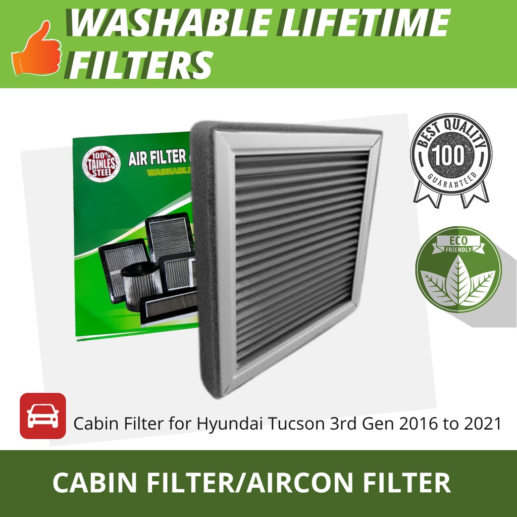 Cabin Filter Hyundai Tucson 3rd Gen 2016 to 2022, Accent 2019-2022 Kona ...