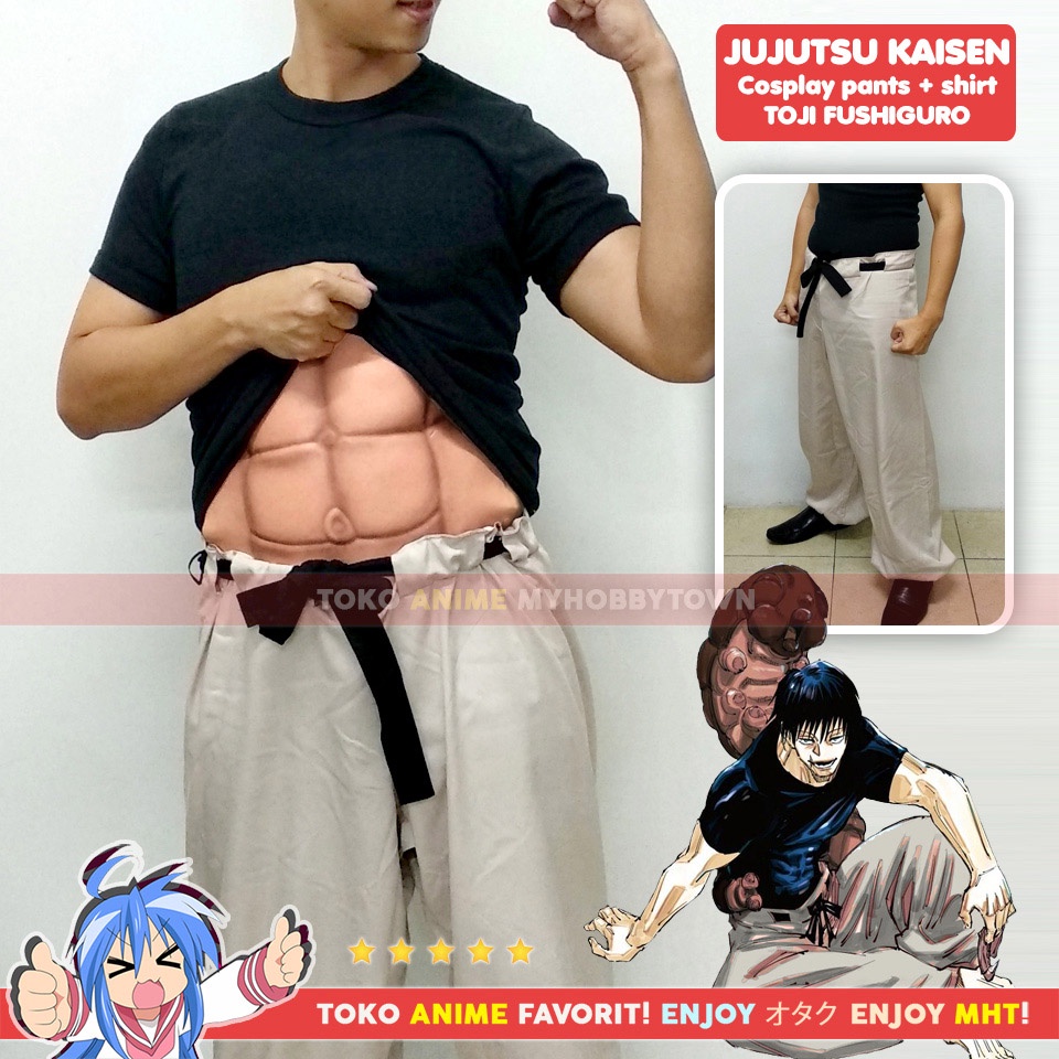 Cosplay Costume Set T-Shirt Pants Fushiguro Toji Jujutsu Kaisen