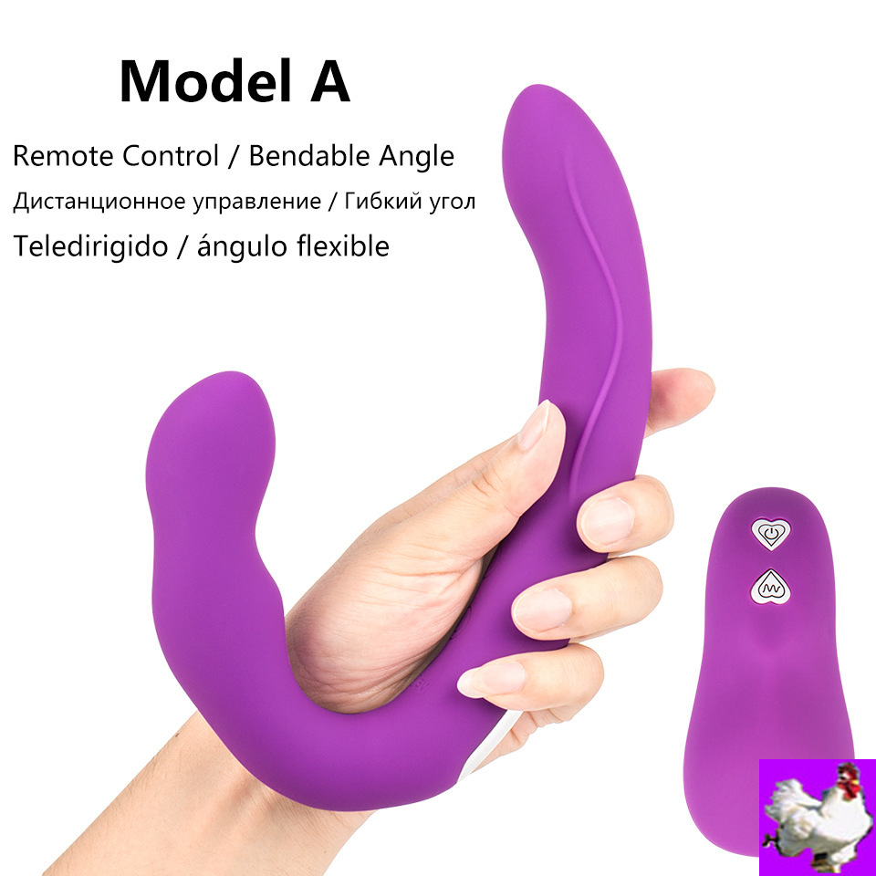 Strapless Strapon Double Dildo Vibrator Remote Control Vibrator Sex Toys  For Woman Lesbian Vibrator | Shopee Philippines