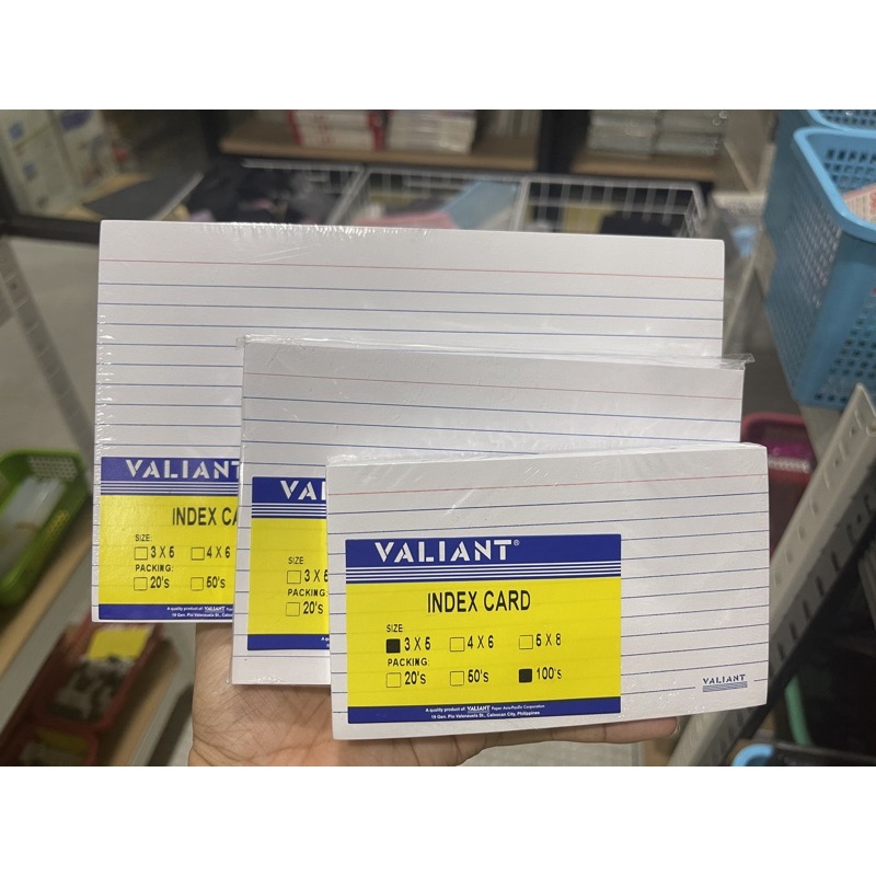 AUTHENTIC Index Card by 20s, 50s and 100s (Size 3x5, 4x6 and 5x8 ...